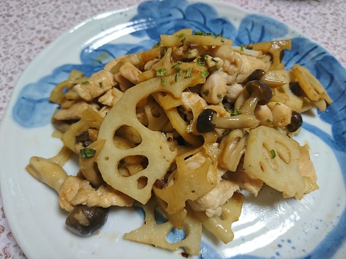 蓮根と鶏肉の炒め煮