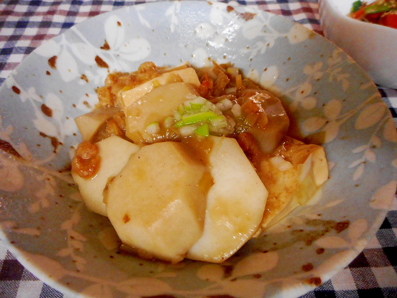 里芋と豆腐の干しエビ煮