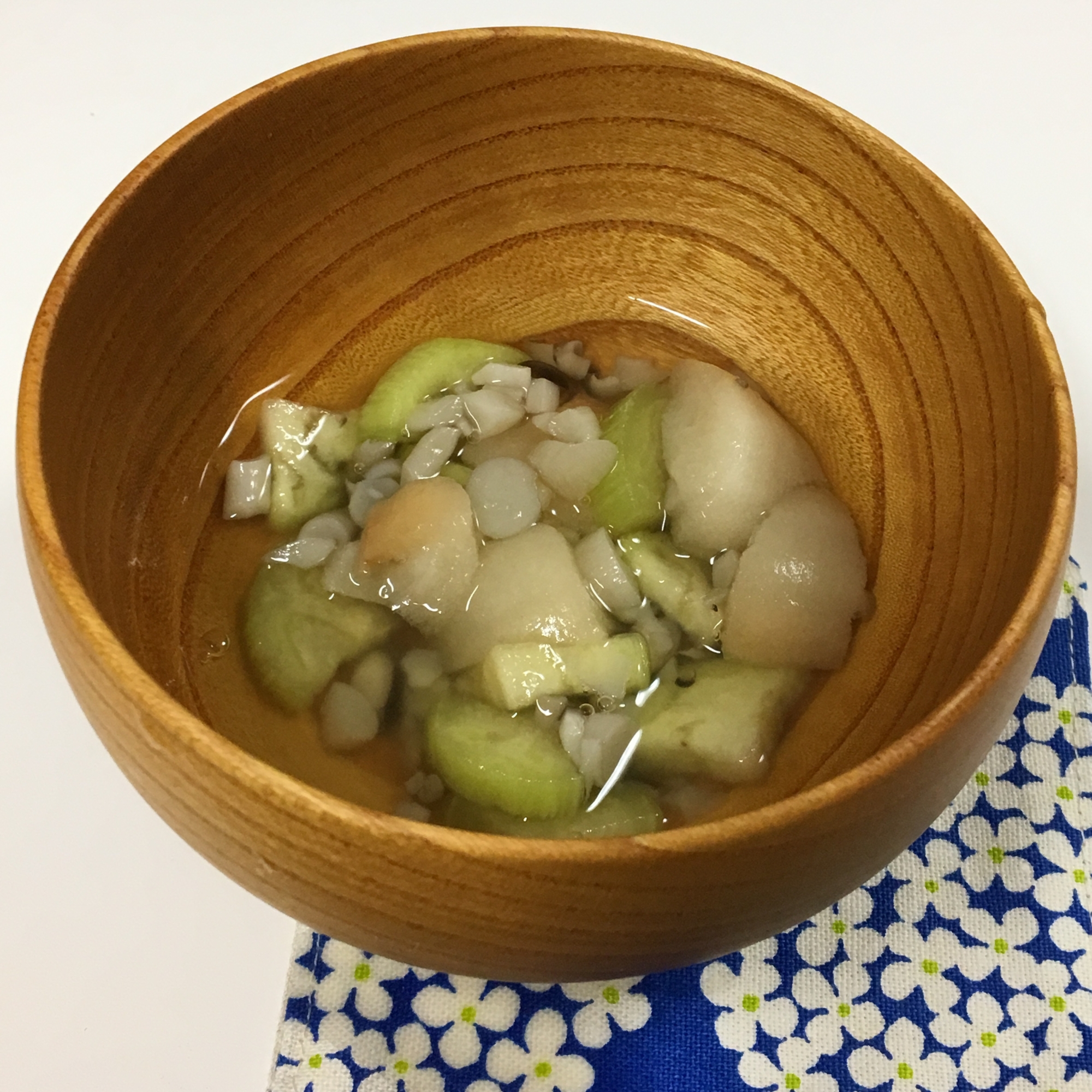 離乳食後期 完了期 お麩と茄子としめじのおすまし レシピ 作り方 By かぞくのごはん 楽天レシピ