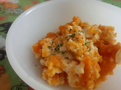 かぼちゃと豆腐のチーズ和え☆離乳食