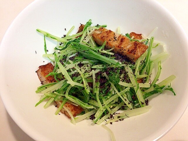 おつまみでも美味しい☆水菜とさつま揚げのサラダ レシピ・作り方 by