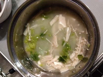 白菜と えのきの おみそ汁