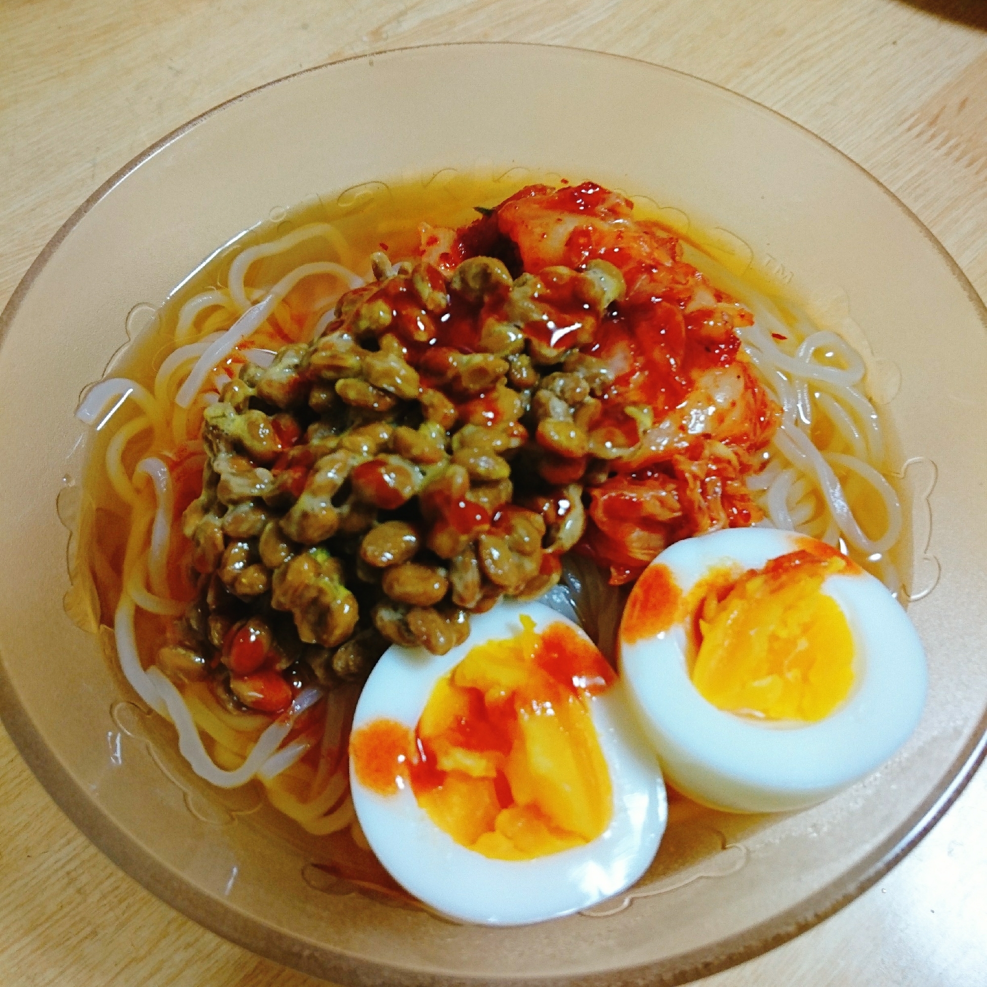 納豆乗せ盛岡冷麺