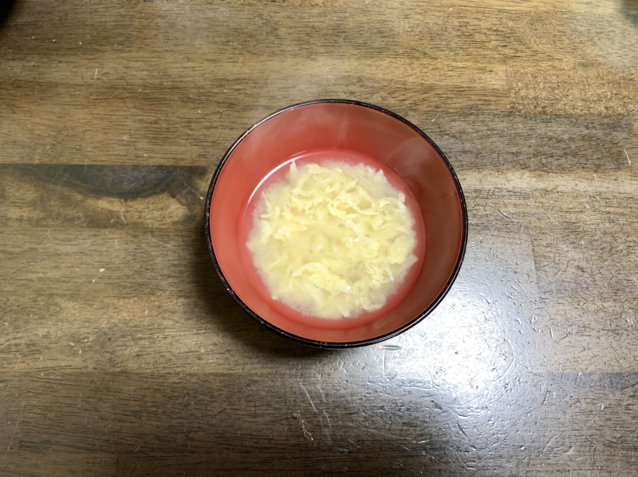 味噌汁レシピ　えのきと卵の味噌汁