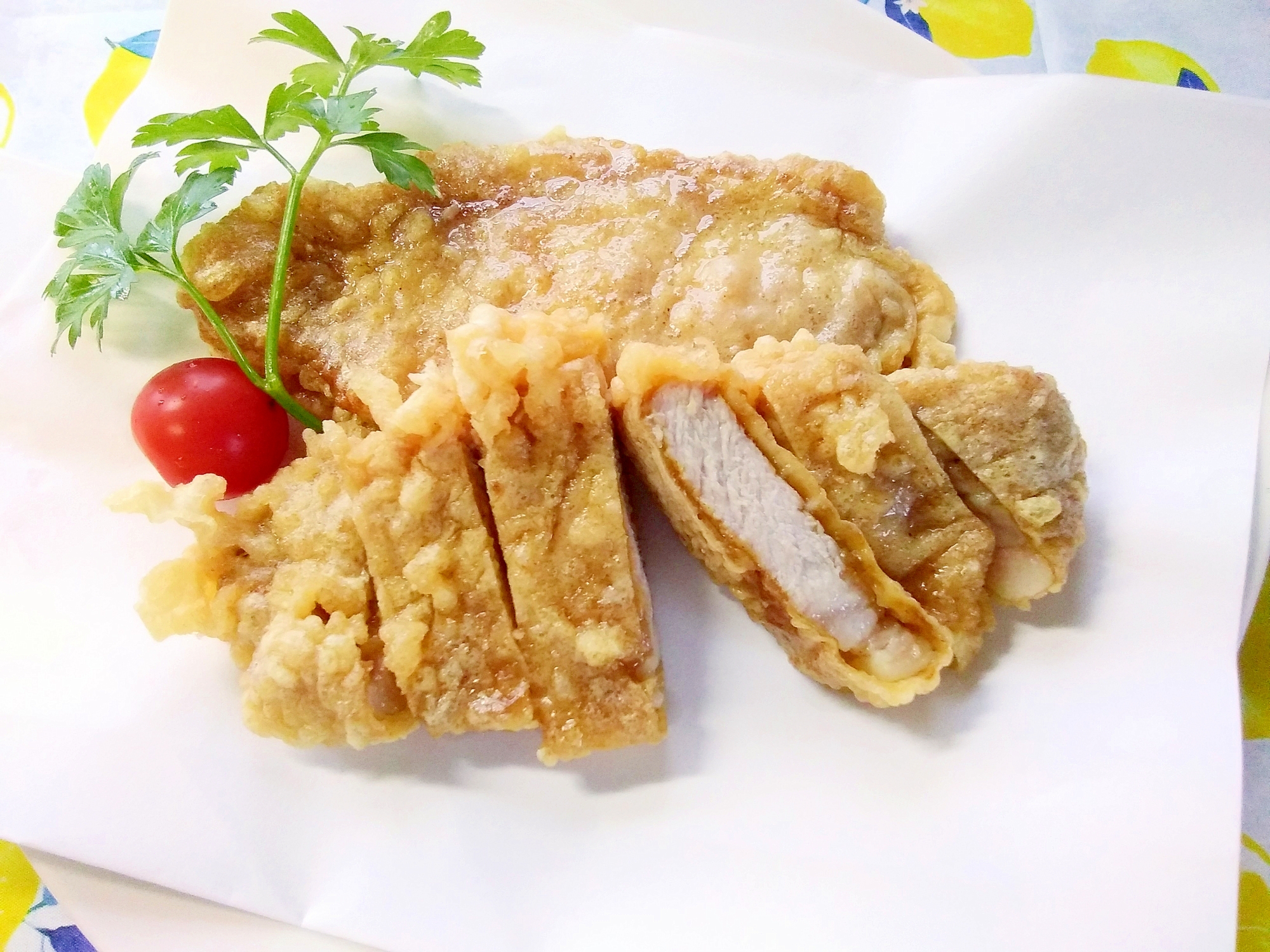 豚ロース肉の天ぷら　パーコー風