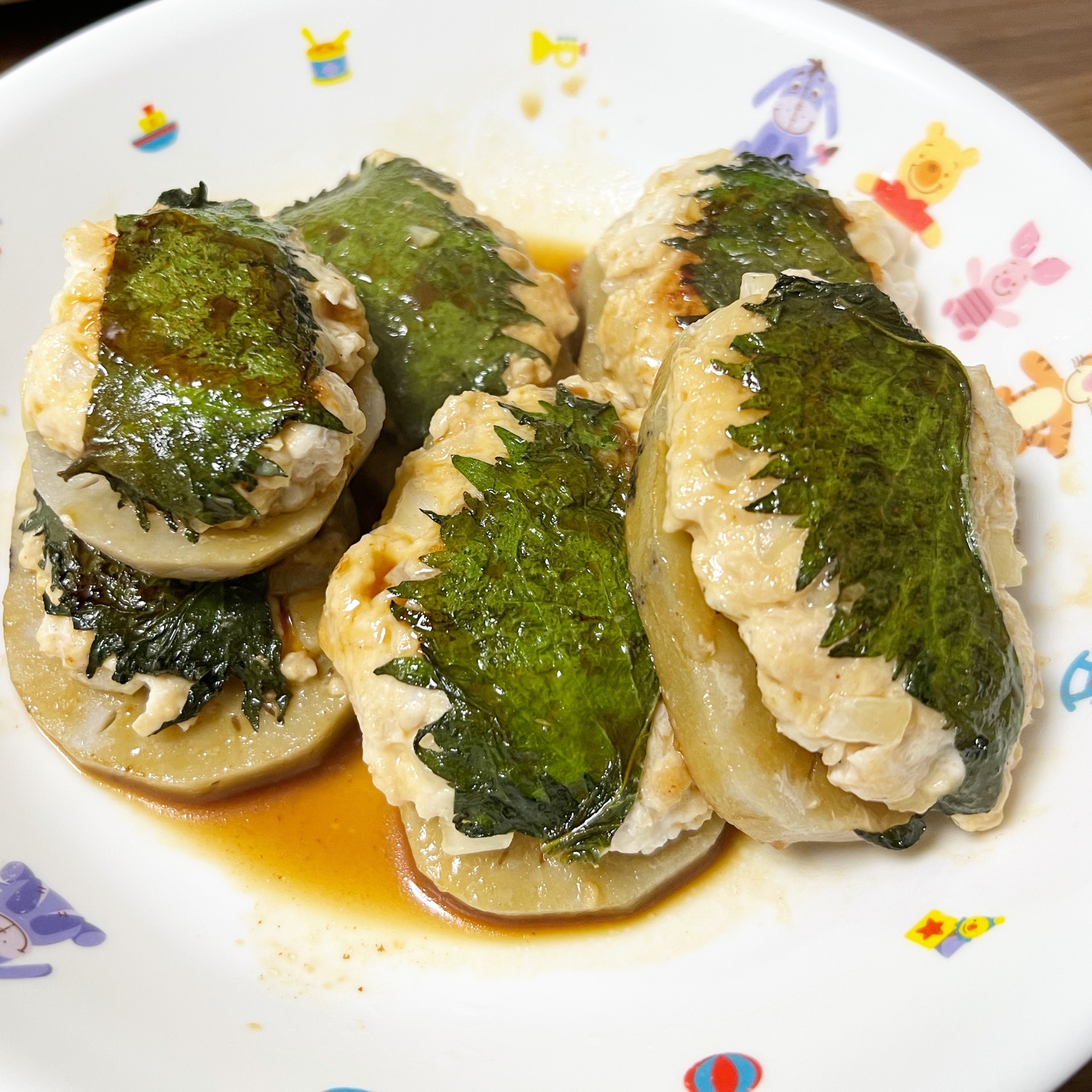 レンコンハンバーグ〜照り焼きソース〜