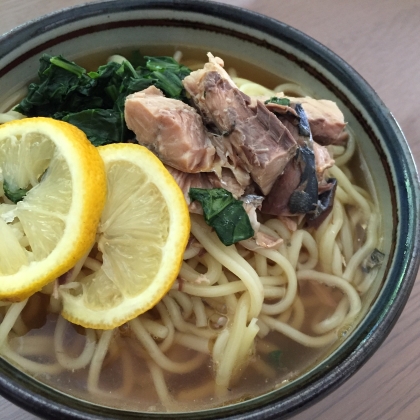 さば缶で＊すっきり爽やか魚介系レモンラーメン