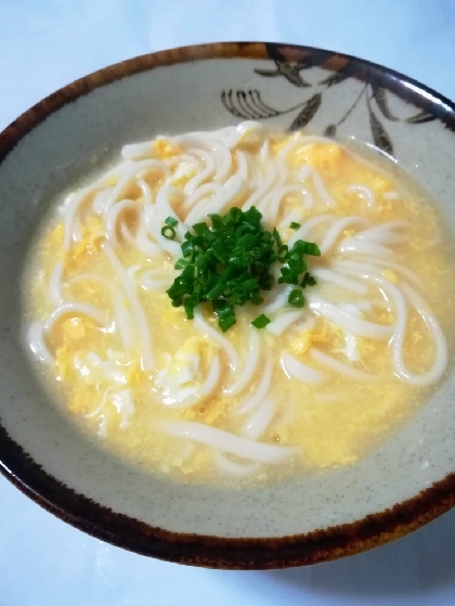 卵ふわふわ～♬　とろ～り餡の中華風うどん！！