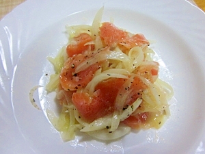 スモークサーモンマリネ レシピ 作り方 By アルプスの乙女 楽天レシピ