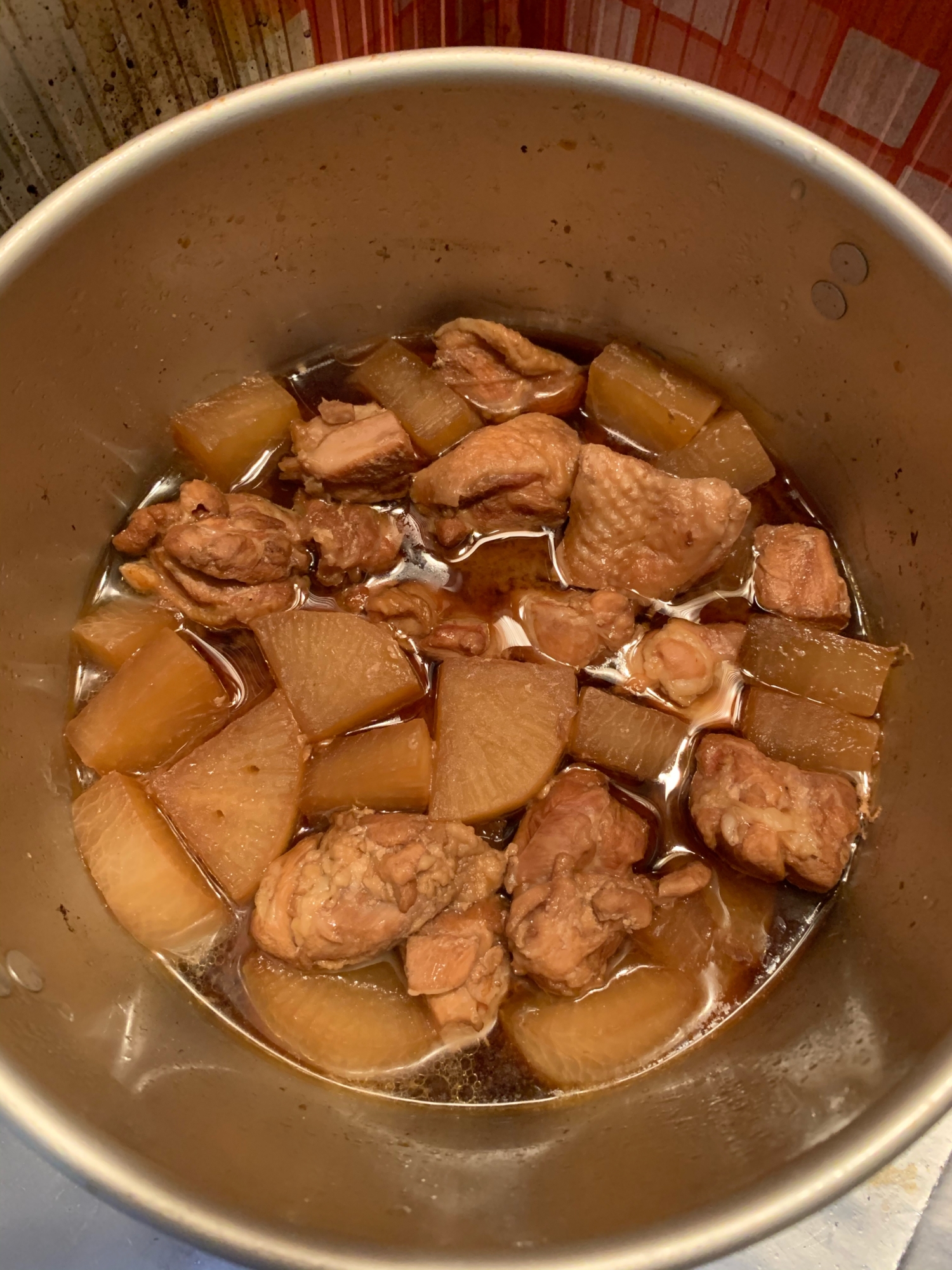 鶏もも肉と大根のポン酢の煮物