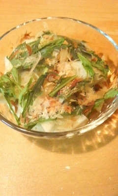 水菜とだいこんの和風サラダ