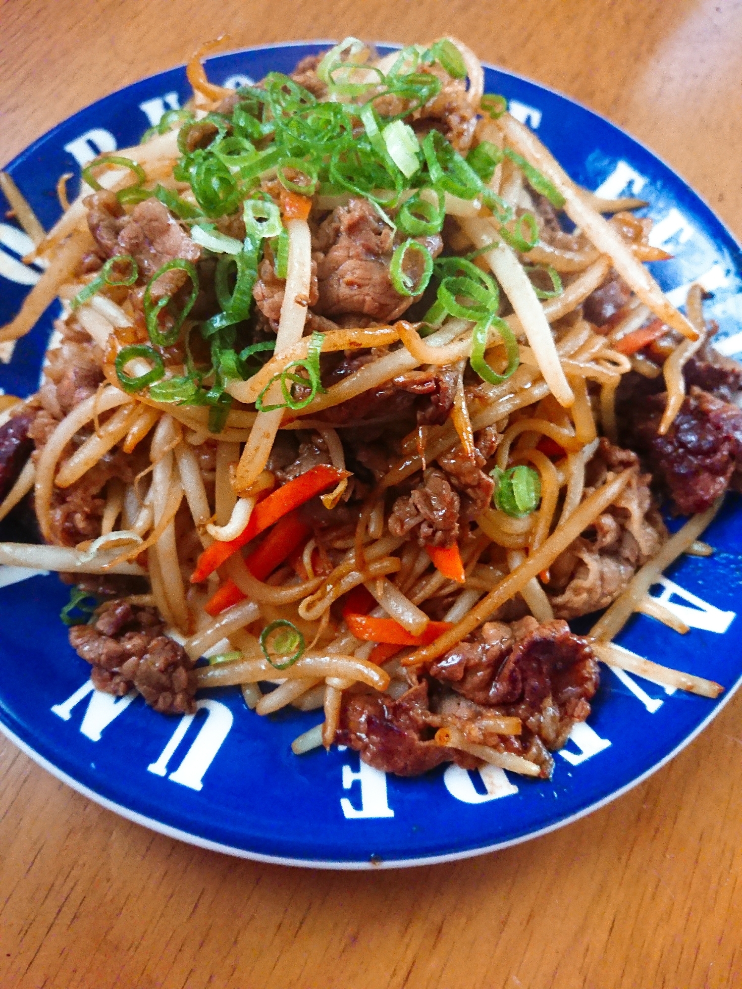 もやしと人参でプルコギ焼き肉