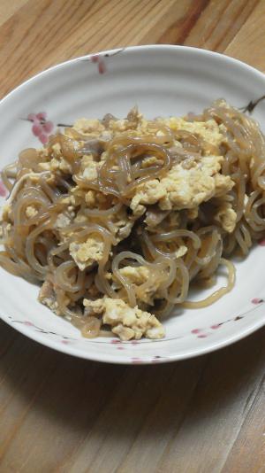 白滝・ツナ・卵のちゅるちゅる麺♪