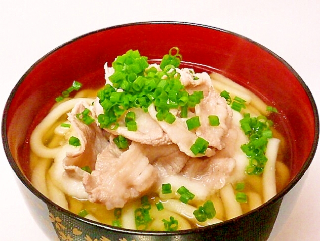 豚しゃぶ山かけうどん