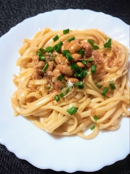 簡単！旨い！☆納豆焼きうどん☆