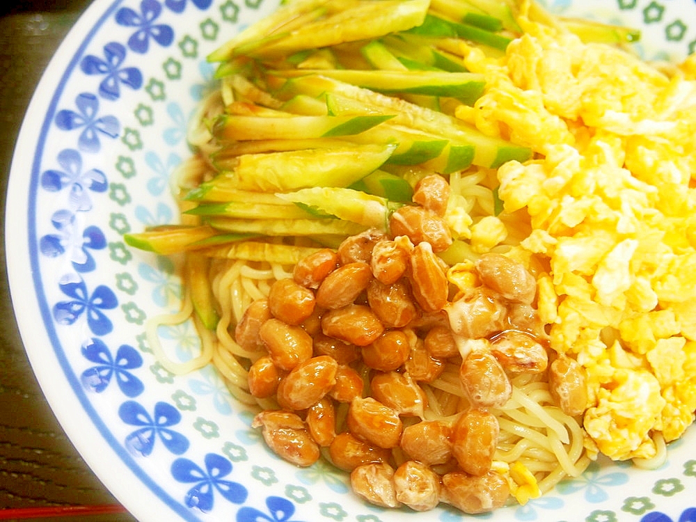 納豆冷麺！たんぱく質たっぷり♪簡単♪