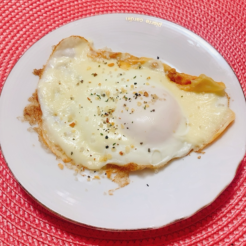 スライスチーズ×香りソルト♪目玉焼き✧˖°