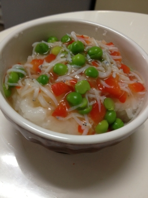 離乳食☆彩りしらす中華丼