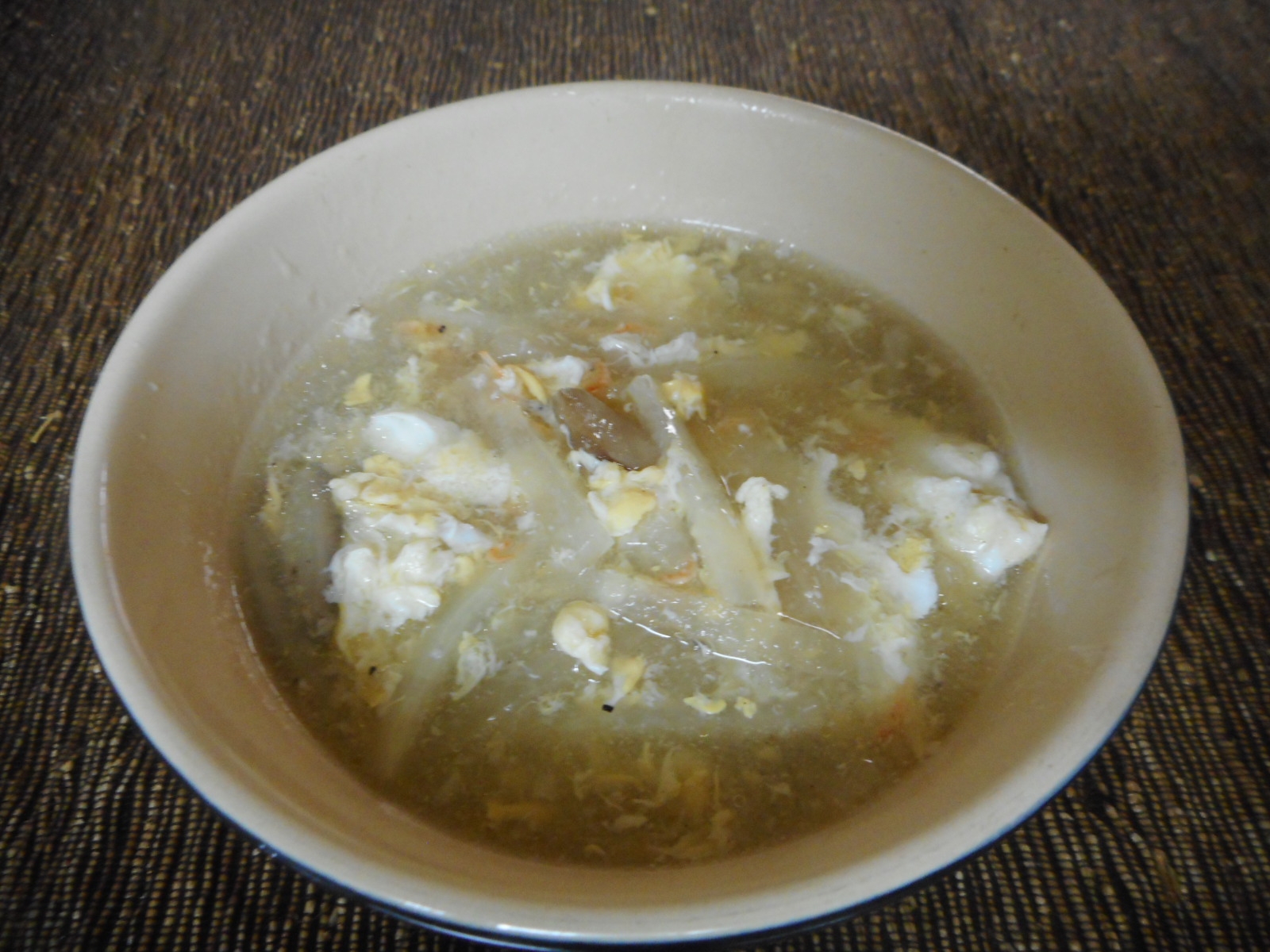 大根とアミエビの卵スープ