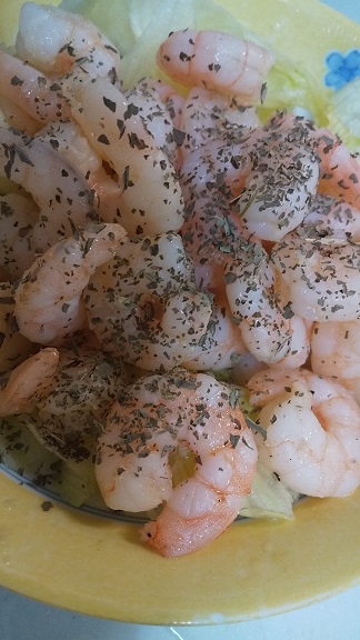 バジルを掛けたのですが、にんにくともよく合ってとっても美味しかったです♡