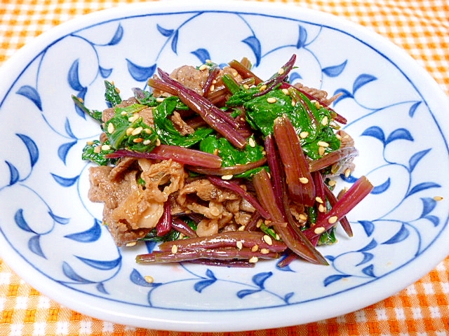 ほうれん草と牛肉の韓国風お浸し