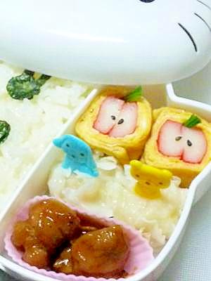 ♪カニカマでりんご柄の卵焼き♪お弁当などに♪