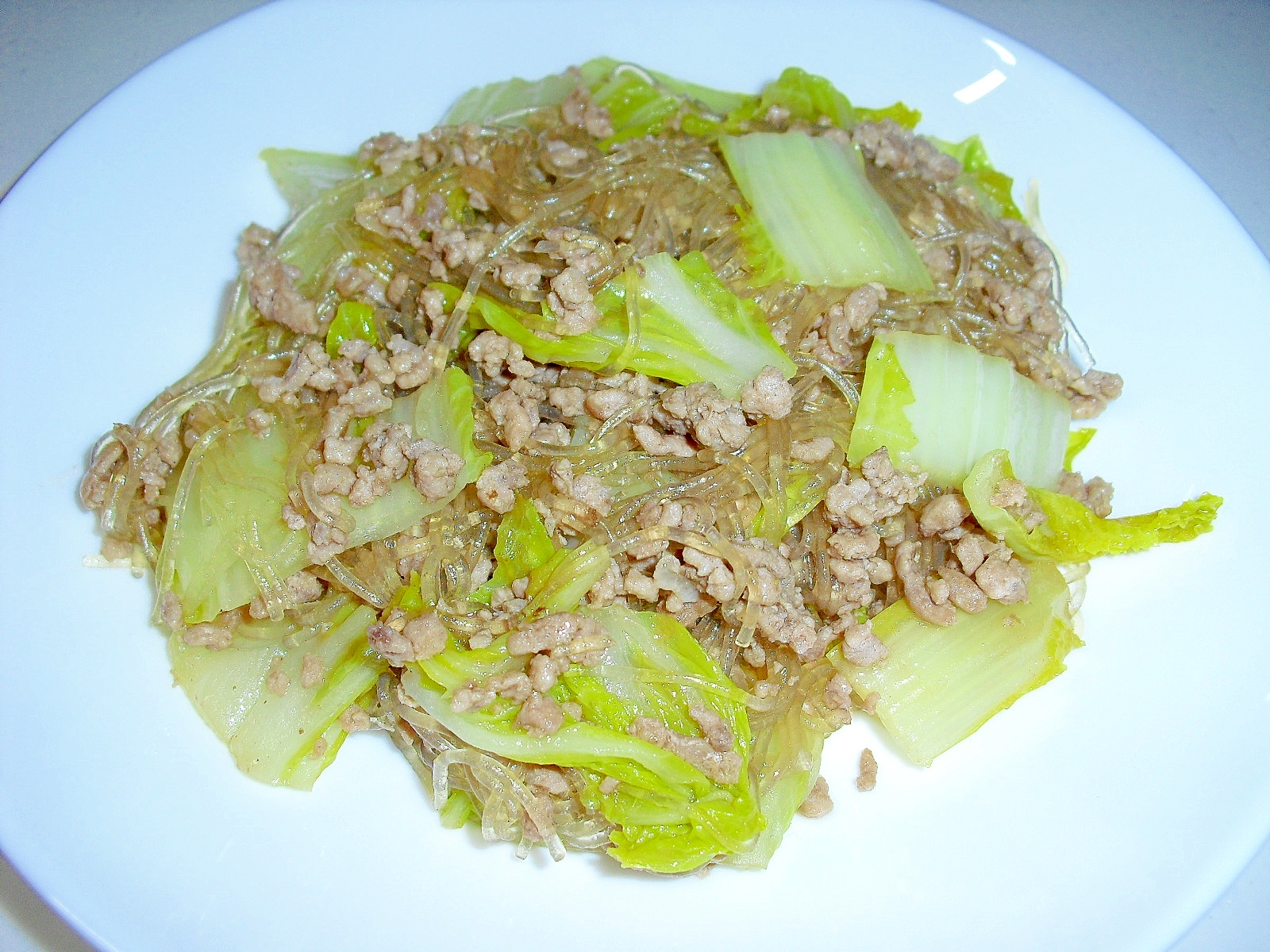 ご飯が進む♪我が家の“白菜・挽肉・春雨の炒めもの”