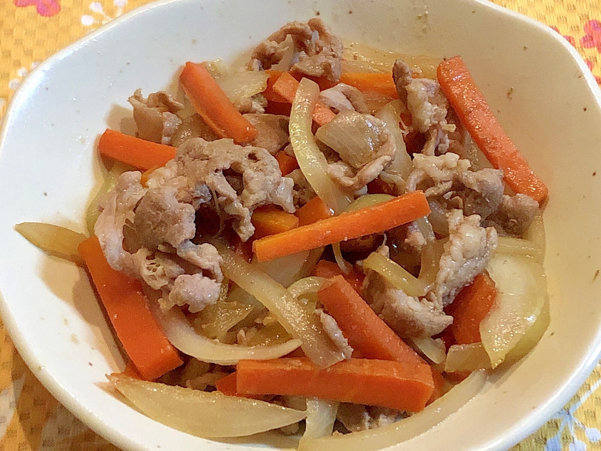 簡単夕飯 豚肉 玉ねぎ 人参の生姜炒め レシピ 作り方 By Eina 楽天レシピ