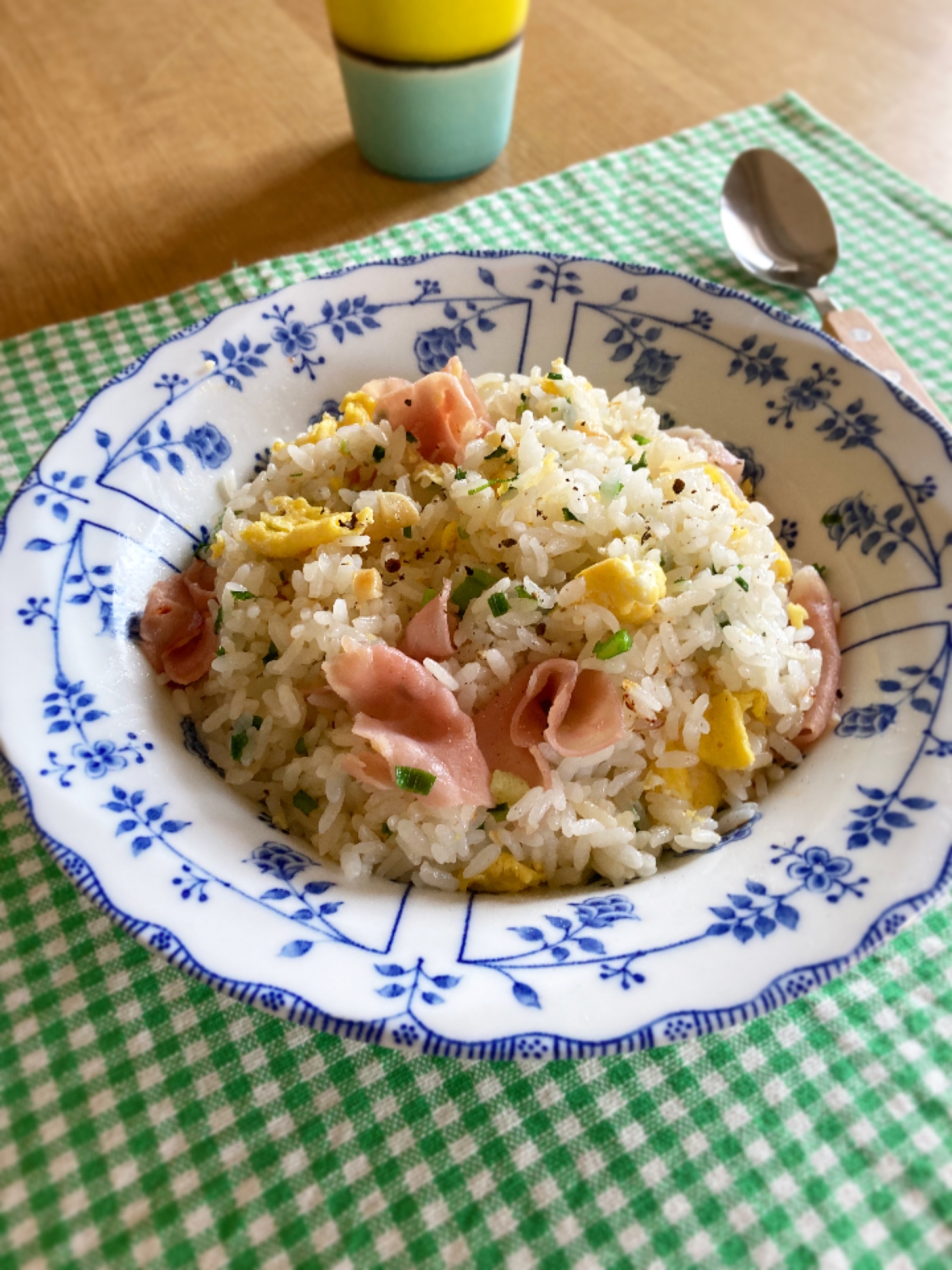 生ハムと卵のチャーハン♪