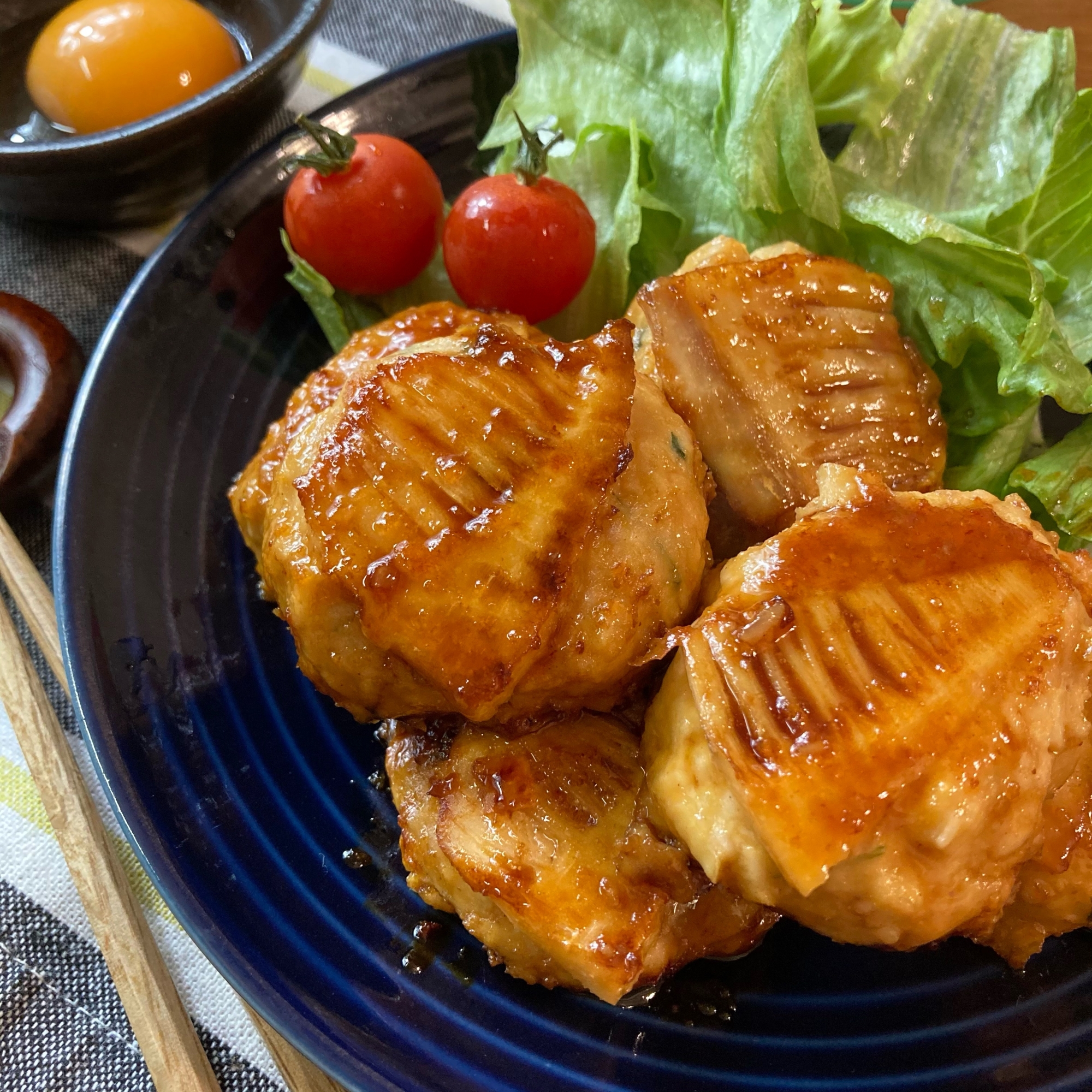 甘辛だれでご飯が進む♡簡単♡たけのこ青じそつくね