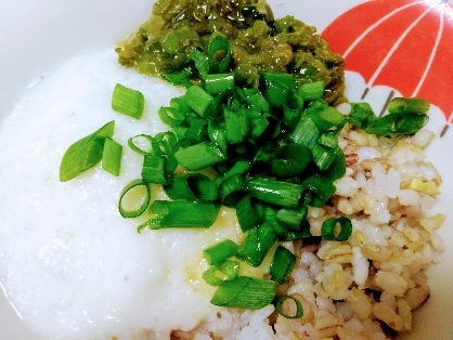 流水麺で楽々(^^)長芋・めかぶでスルスル麺♪