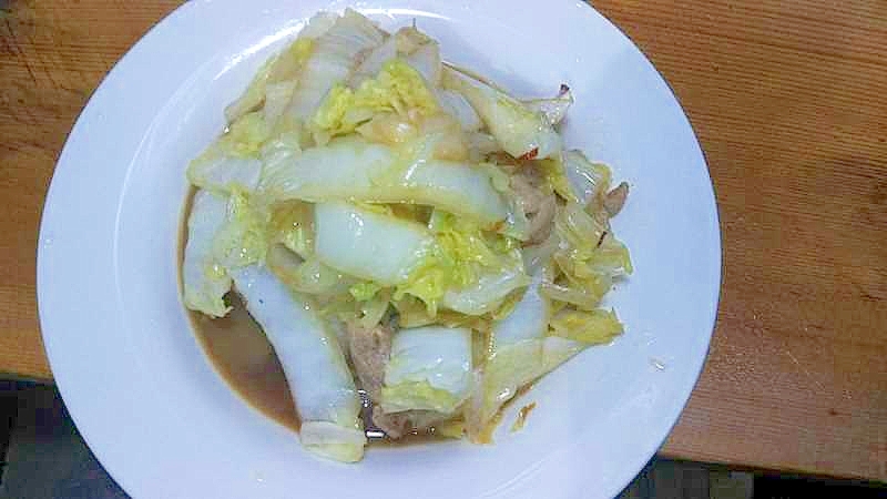 白菜鶏もも炒め/ちょいピリ酢醤油