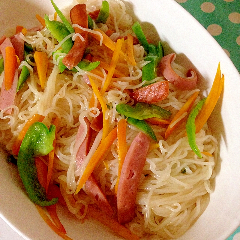 冷蔵庫にある物で！そうめんチャンプル♡