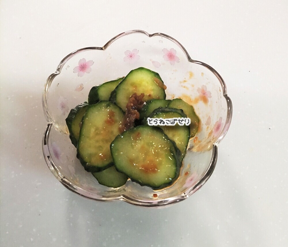 きゅうりの梅味噌和え