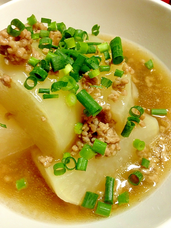 圧力鍋で時短！大根の煮物 ひき肉あんかけ