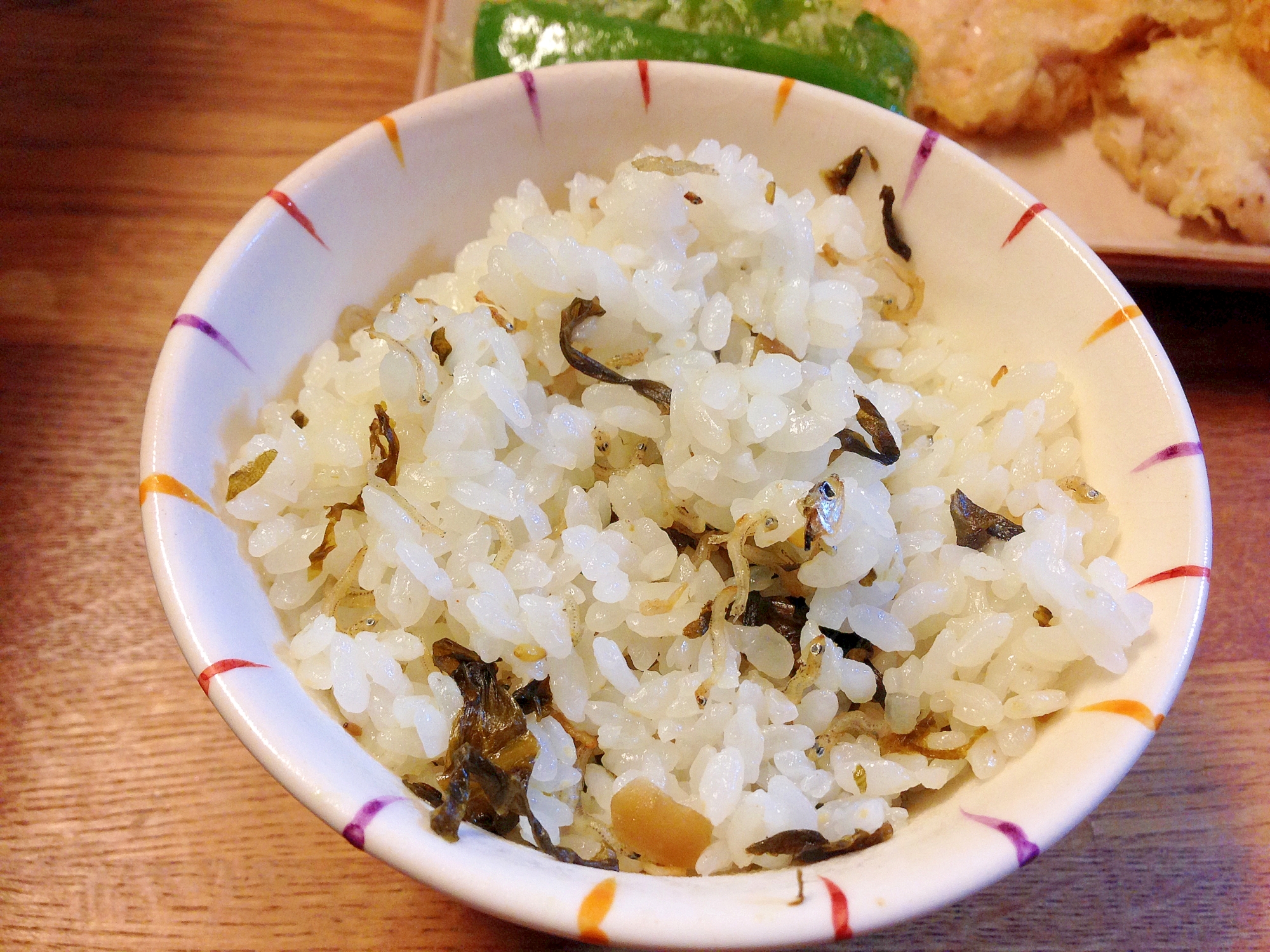 じゃこと高菜の混ぜご飯