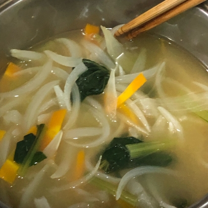 野菜たっぷり♪野菜を食べる洋風味噌汁（ミソスープ）