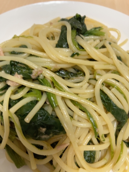 ほうれん草とツナの和風パスタ
