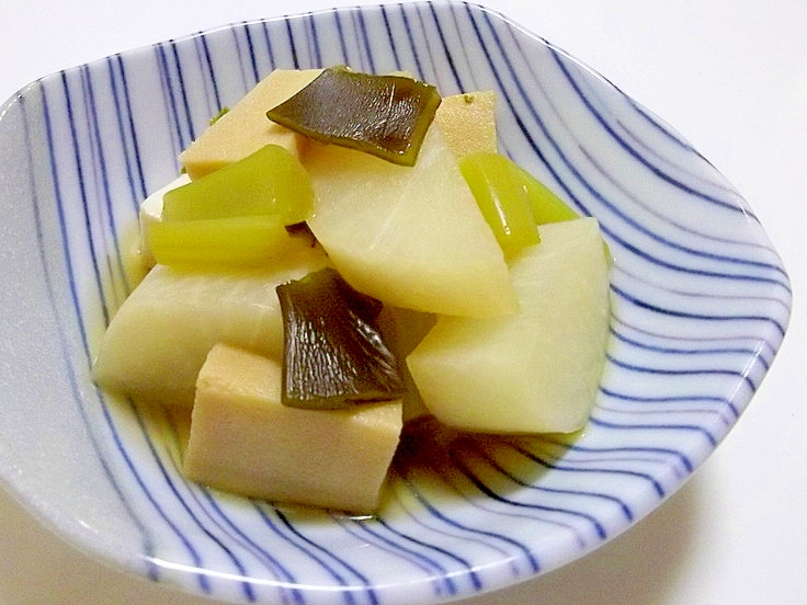 電子レンジ圧力鍋de大根と高野豆腐の煮物