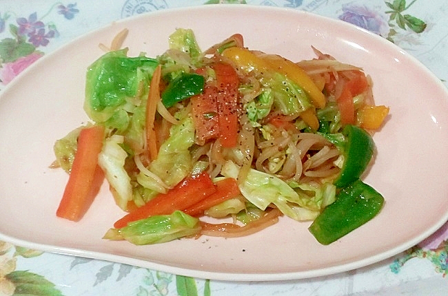 麻婆豆腐の素で作る野菜炒め