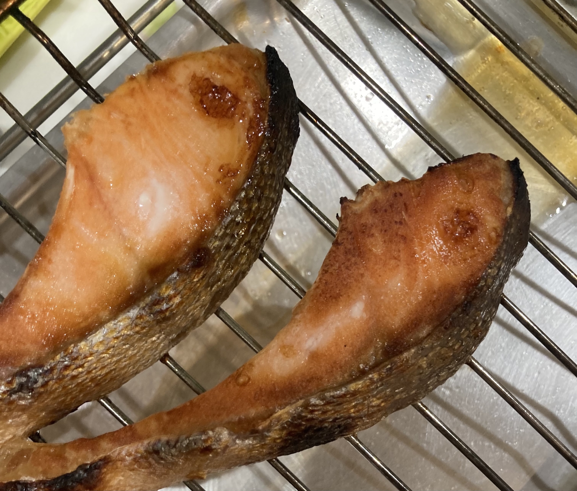 味噌つけの鮭焼き