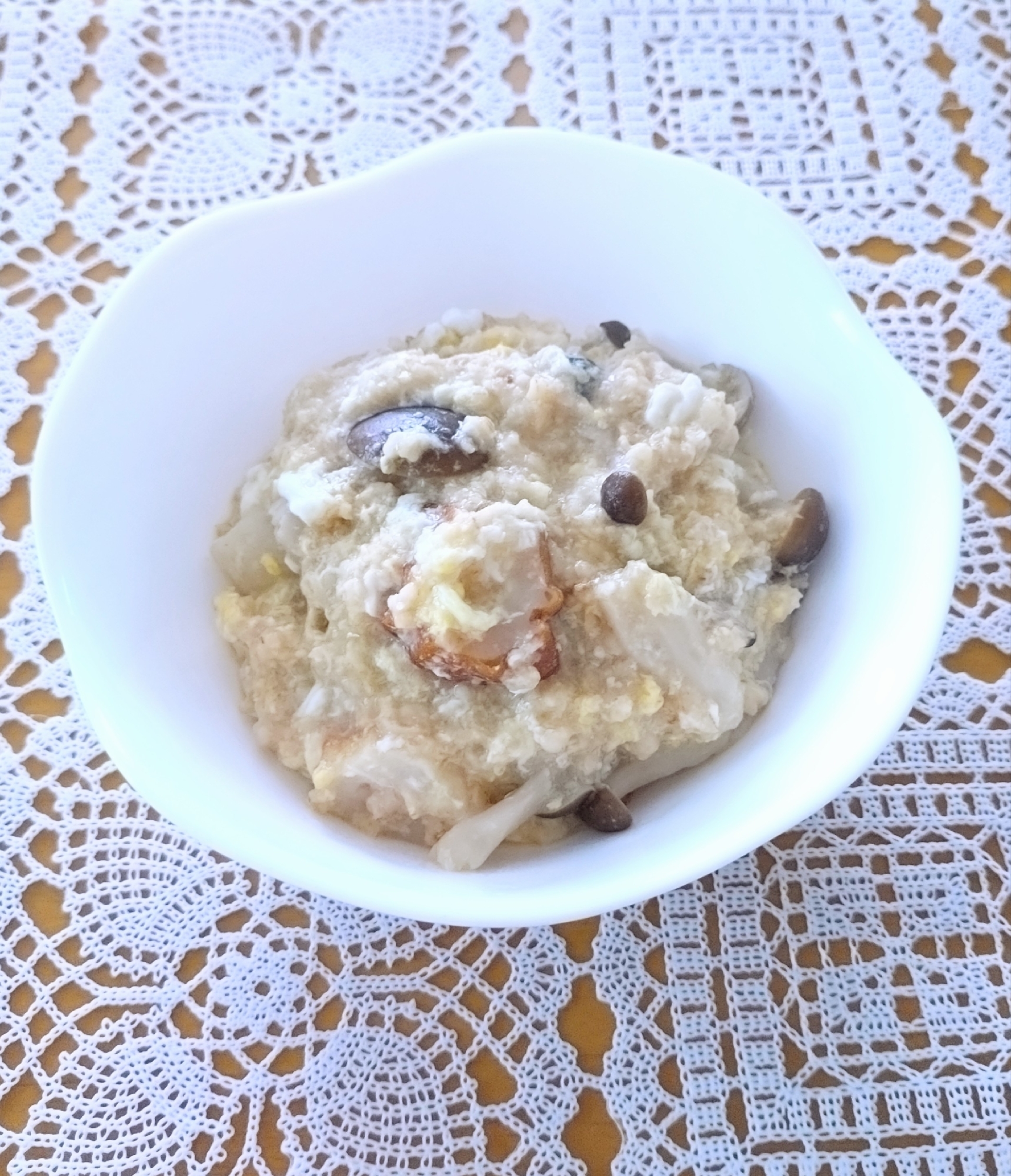 ちくわとしめじのオートミール雑炊☆
