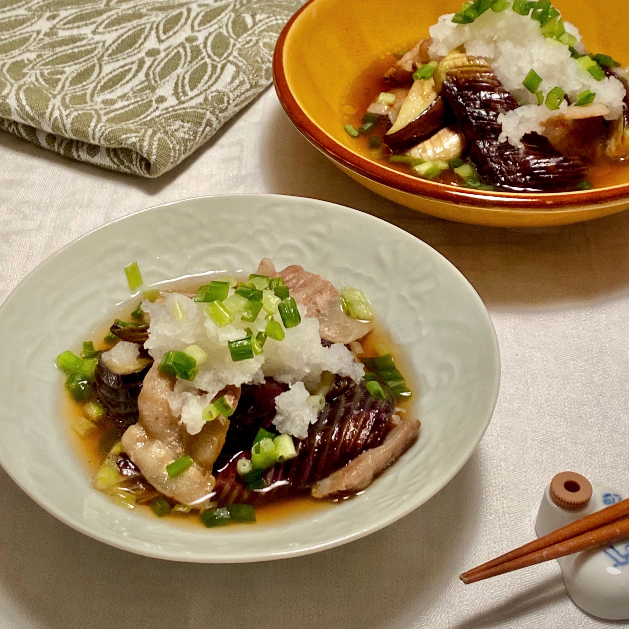 めんつゆで簡単！茄子と豚バラのおろし煮浸し