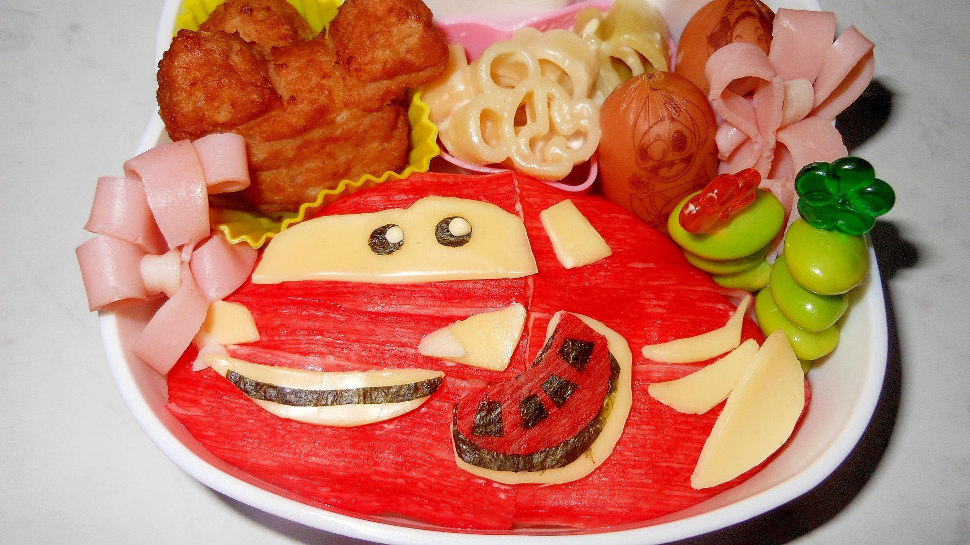 マックイン カーズお弁当 男の子に キャラ弁 レシピ 作り方 By さぁー27 楽天レシピ