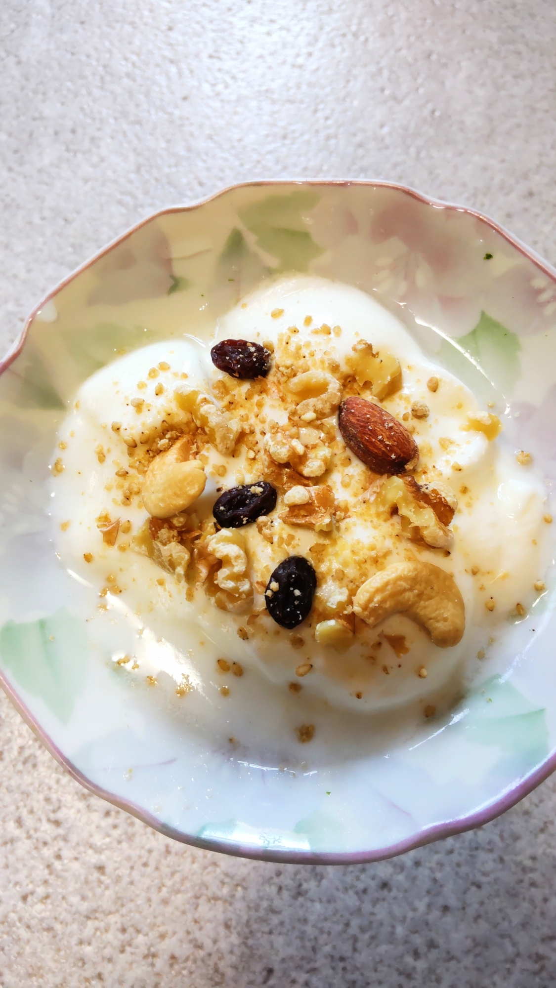 ナッツレーズン胡麻のヘルシーヨーグルト