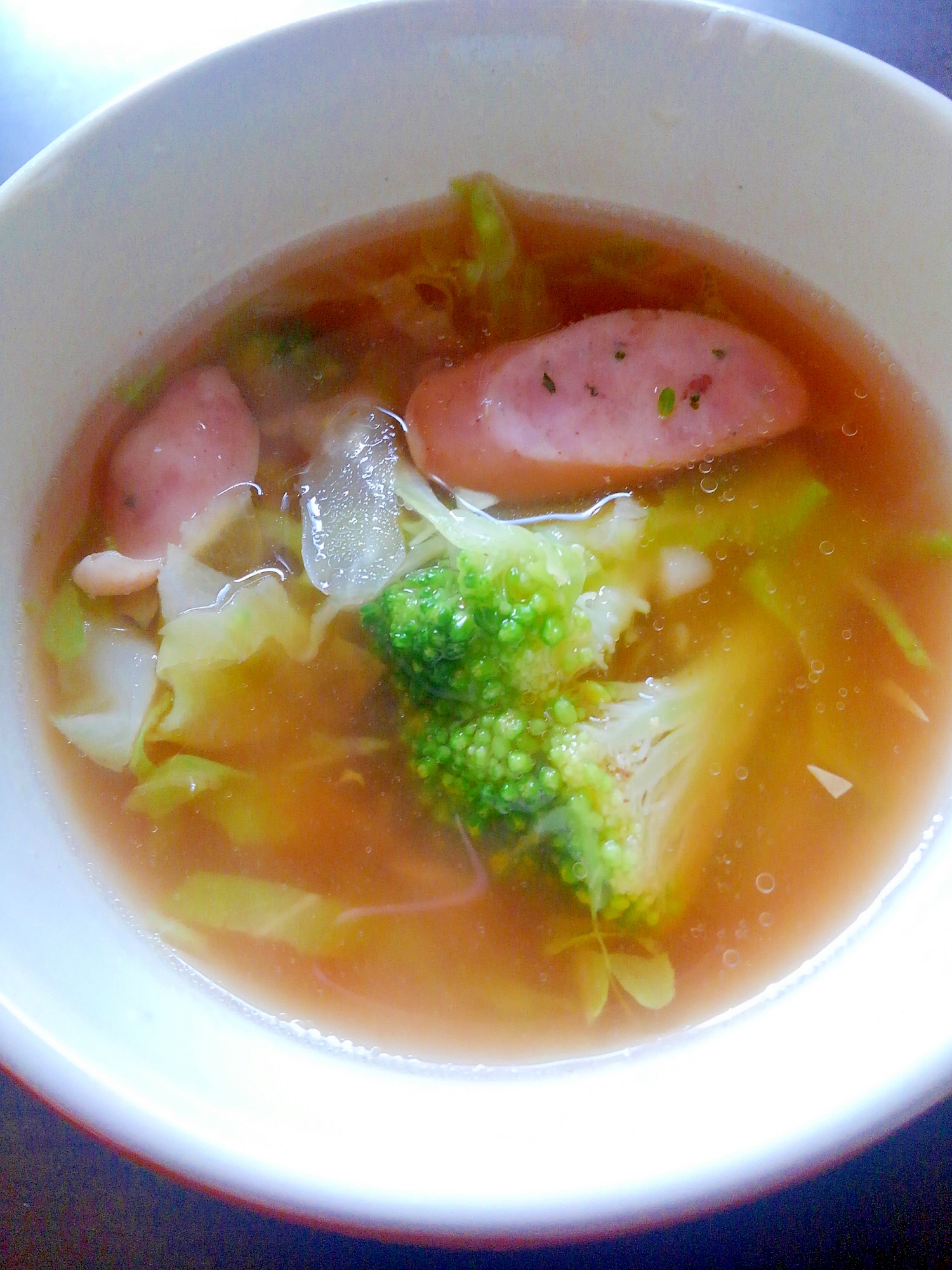 キャベツとブロッコリーの簡単スープ