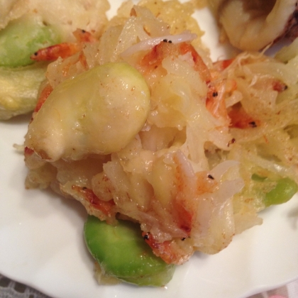 そらまめが意外に天ぷらにすると美味しくてびっくりしました。