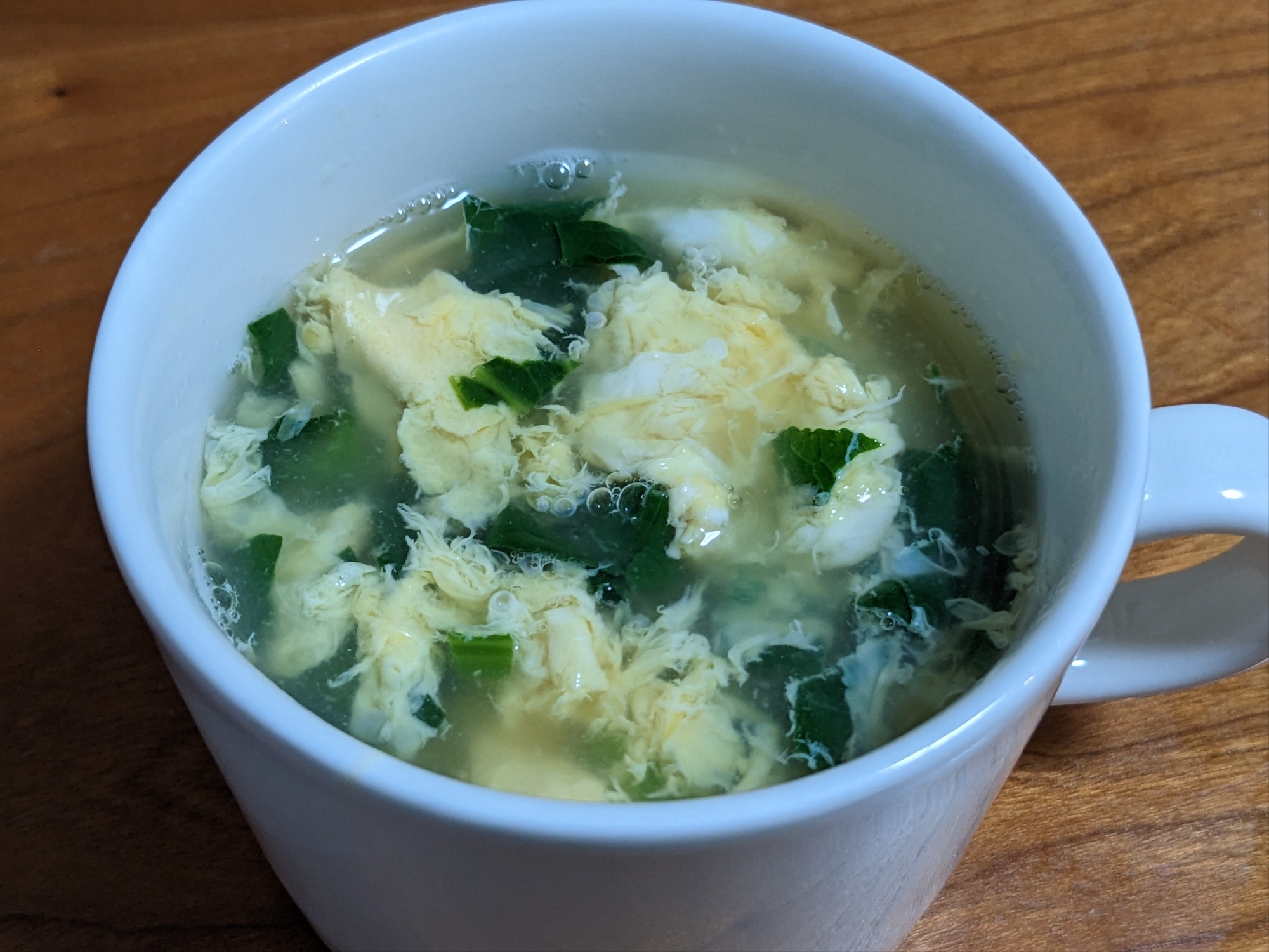 小松菜と卵スープ