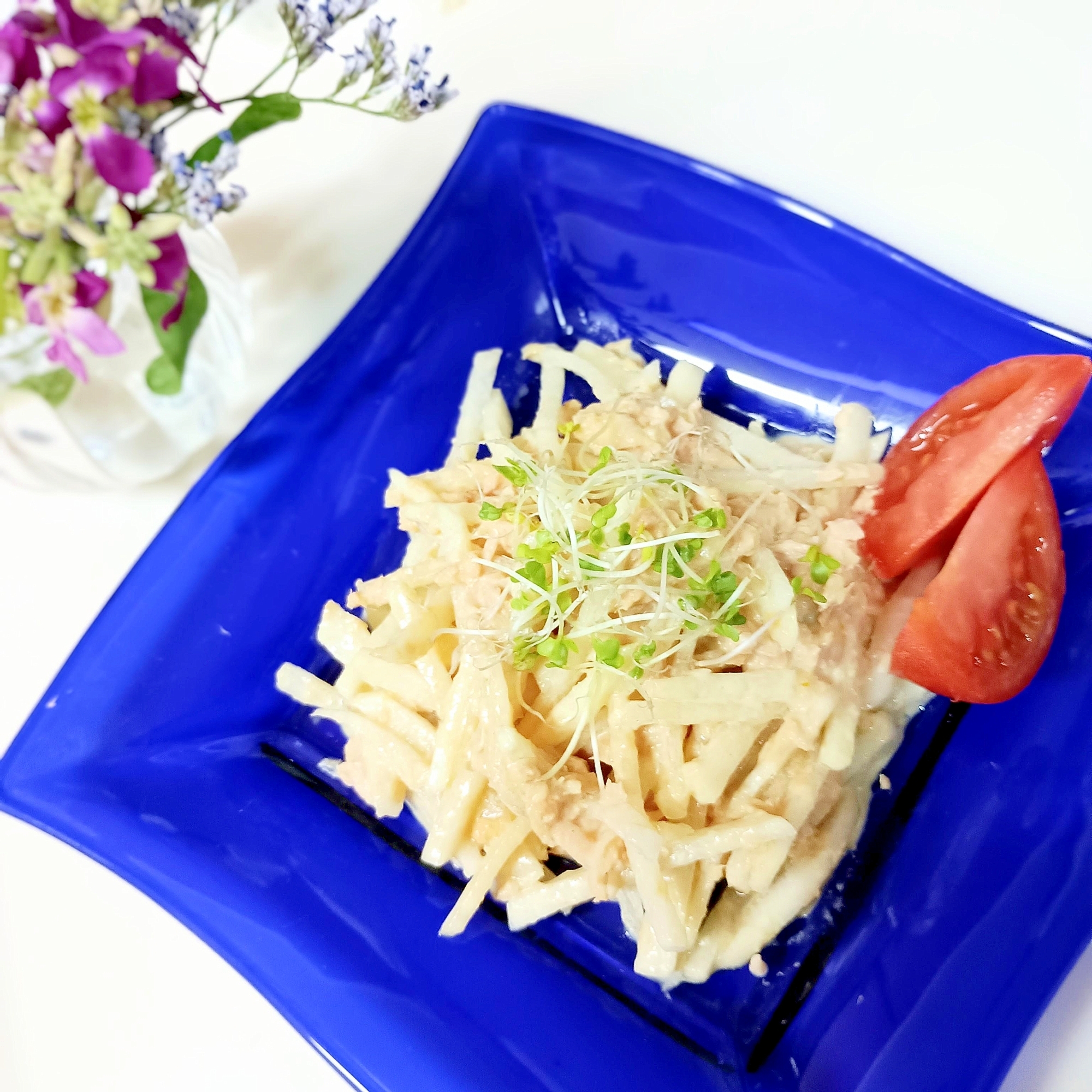 麹生活しましょ☘️大根とツナの柚子マヨサラダꕤ୭*