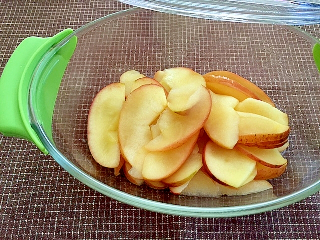 レンジで✿ココナッツオイルりんご